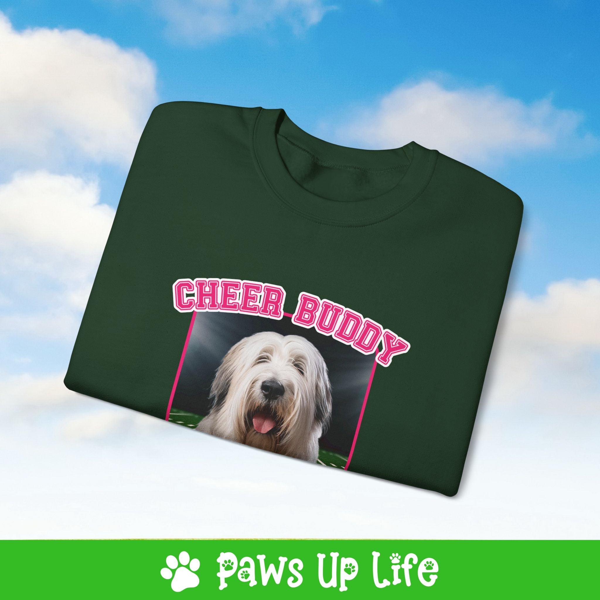 Briard Football Cheer Buddy Cheerleading Dog Crewneck Sweatshirt, Unisex Gift for Animal Lovers, Dog Mom Dad Sweatshirt, Cute Dog Lover Apparel, Fun Pet | Paws Up Life, LLC