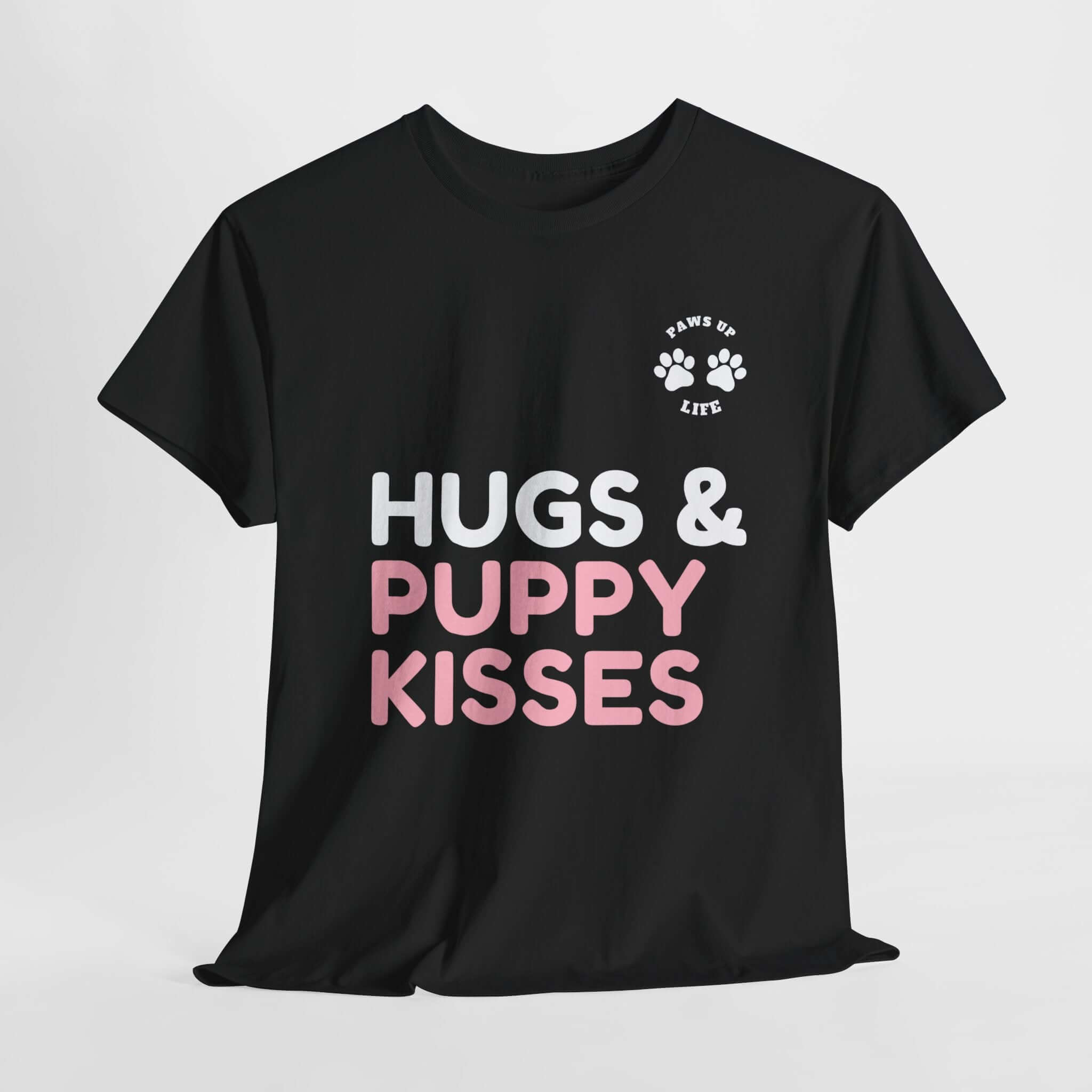 Hugs & Puppy Kisses Dog Mom or Dad Unisex T-Shirt - Gifts for Pet-Loving Parents |Unisex Heavy Cotton GildanTee