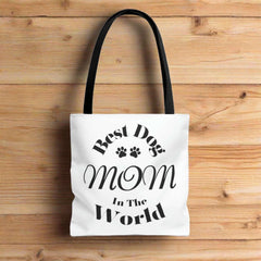 Best Dog Mom In The World Canvas Bag: Stylish Tote for Proud Pet Moms - Tote Bag (AOP)| Mother's Day| Birthday| Christmas| Gift For Her| New Puppy| Pet Adoption| Dog Mom