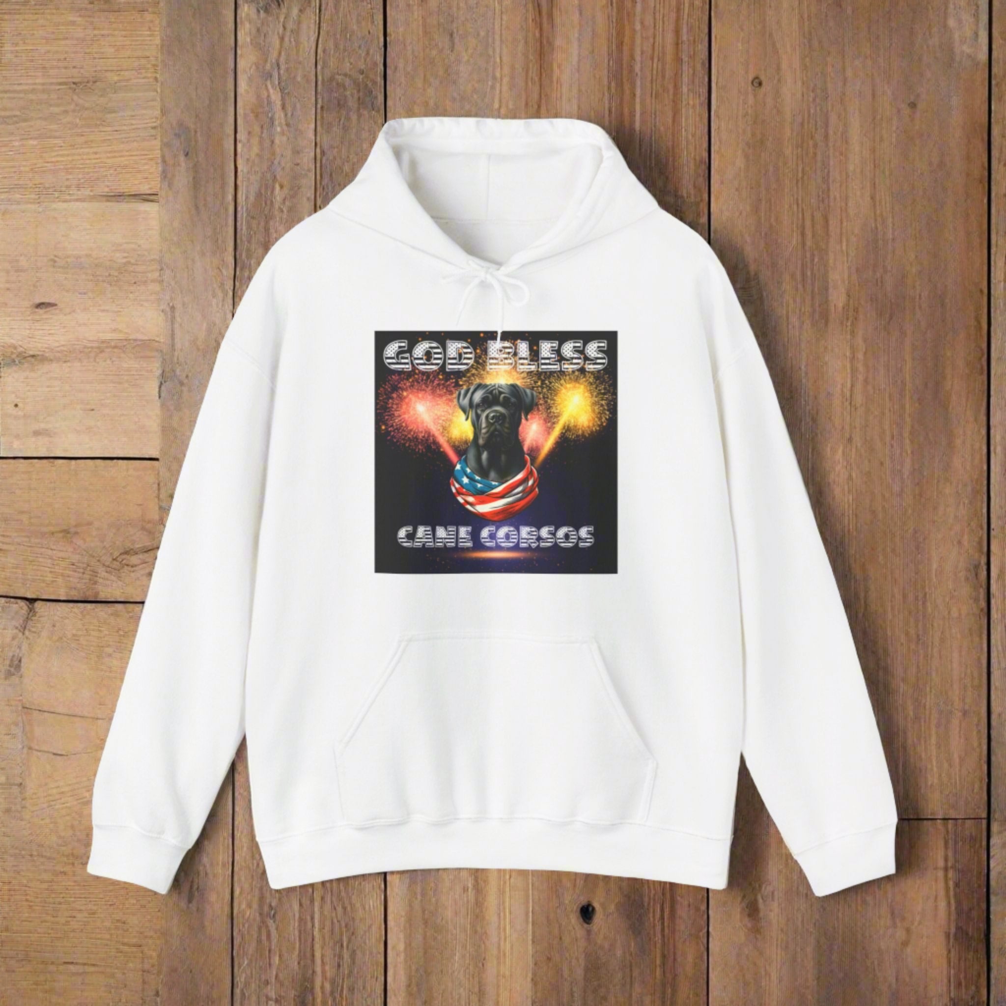 God Bless Cane Corso Patriotic Unisex Sweatshirt Heavy Blend™ Hooded