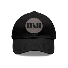 Dog Dad Baseball Hat with Round Leather Patch Adult Adjustable