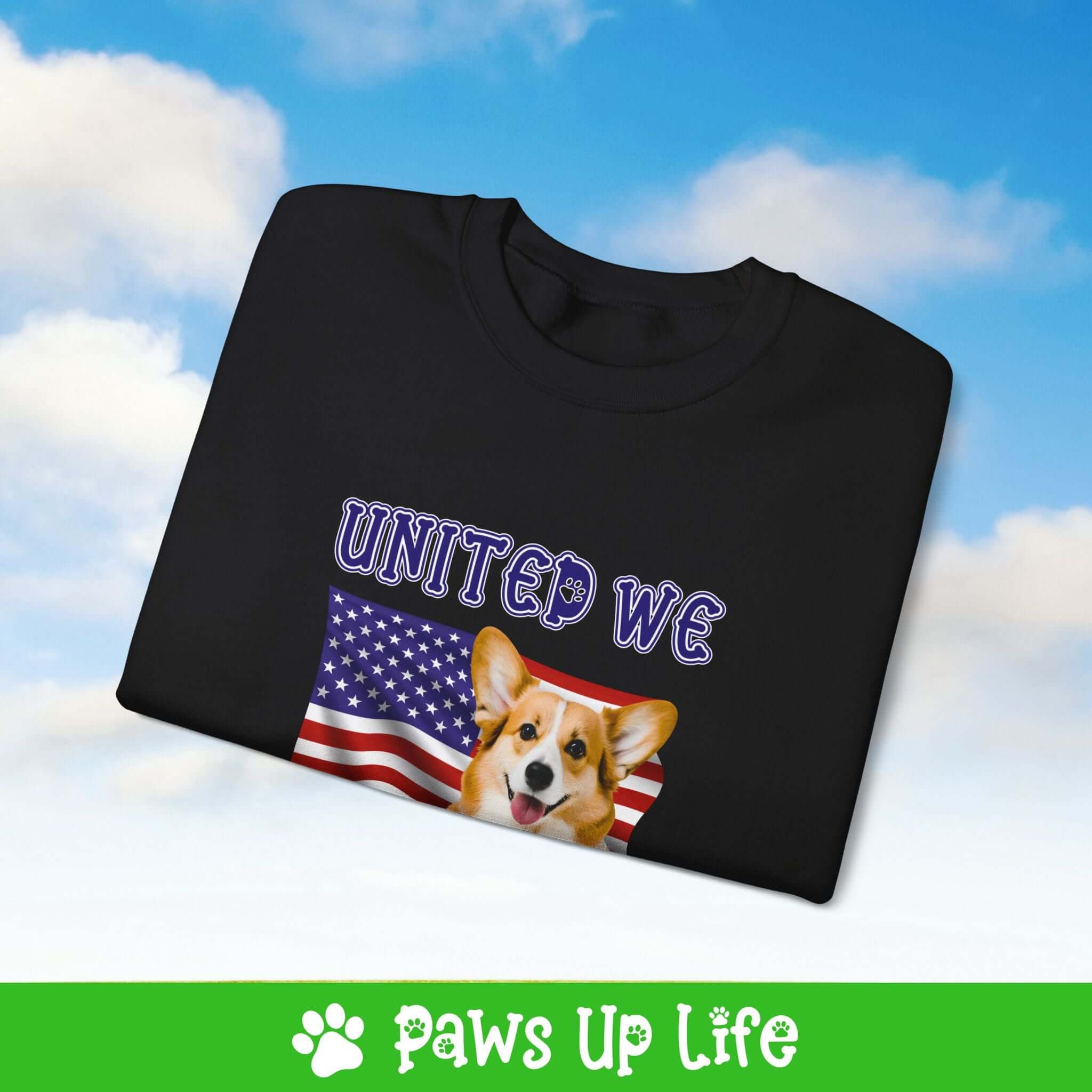 Pembroke Welsh Corgi Dog United We Love Dog Crewneck Sweatshirt, Unisex Gift for Animal Lovers, Dog Mom Dad Sweatshirt, Cute Dog Lover Apparel, Fun Pet | Paws Up Life, LLC