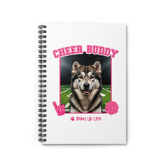 Alaskan Malamute Cheer Buddy Cheerleading Dog Spiral Notebook for Office and Home - Ruled Line | Paws Up Life, LLC