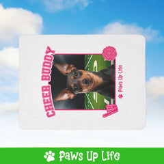 Miniature Pinscher Football Cheer Buddy Cheerleading Dog Fleece Sherpa Blanket - Perfect for Snuggling and Cozy Napping