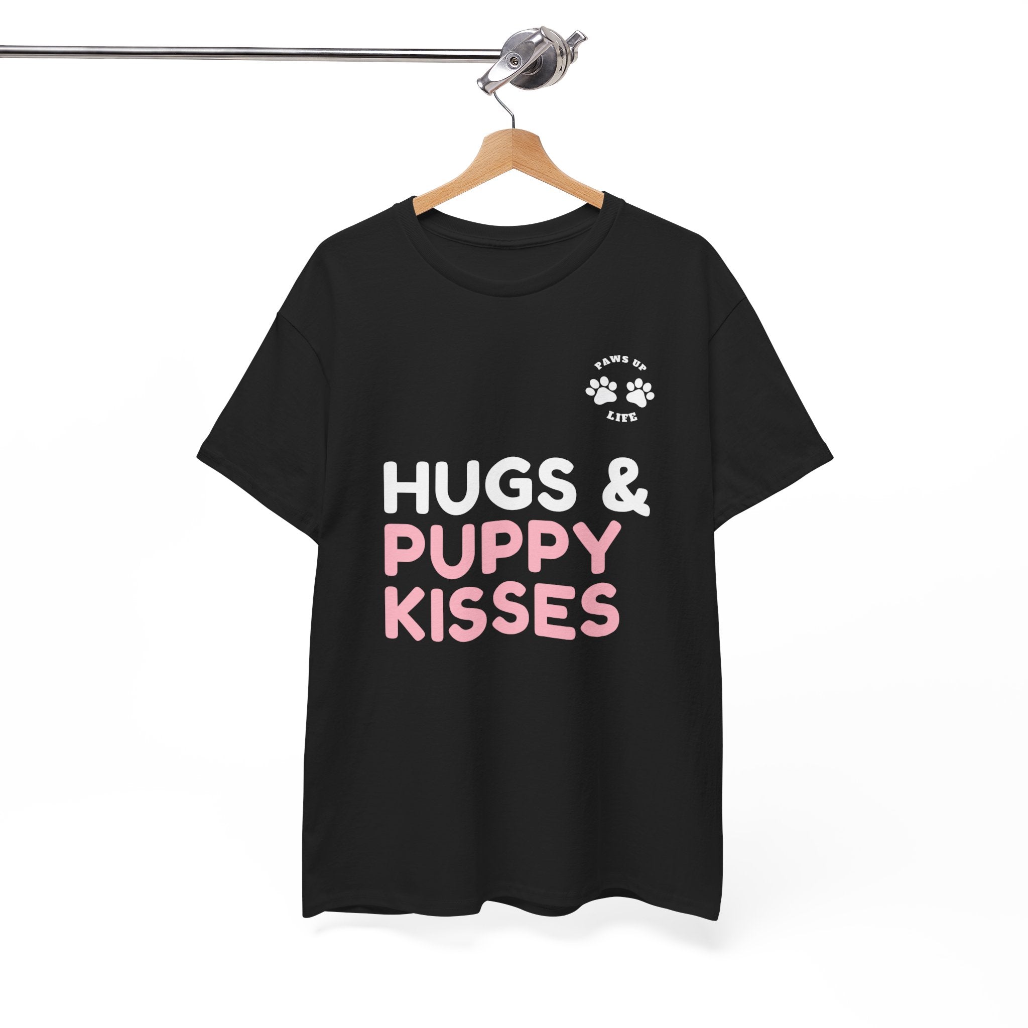 Hugs & Puppy Kisses Dog Mom or Dad Unisex T-Shirt - Gifts for Pet-Loving Parents |Unisex Heavy Cotton GildanTee