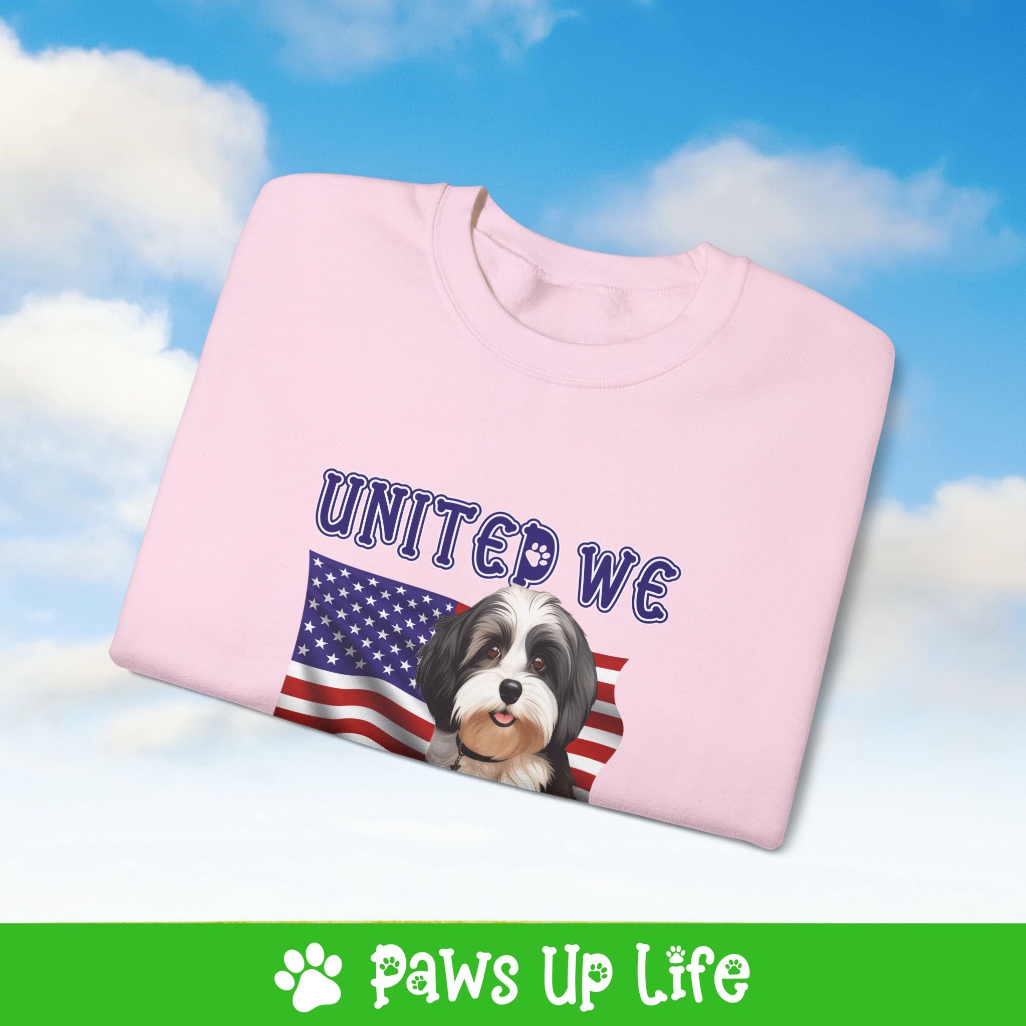 Havanese Dog United We Love Dog Crewneck Sweatshirt, Unisex Gift for Animal Lovers, Dog Mom Dad Sweatshirt, Cute Dog Lover Apparel, Fun Pet | Paws Up Life, LLC