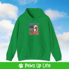 Yellow Lab Labrador Retriever Dog United We Love Unisex Hoodie Hooded Sweatshirt Classic Comfy Cotton | Paws Up Life, LLC