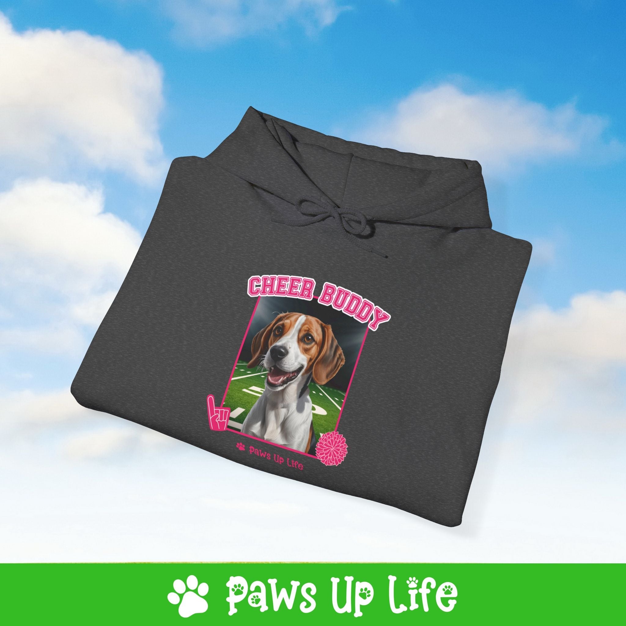 Beagle Cheer Buddy Cheerleading Dog Unisex Hoodie Hooded Sweatshirt Classic Comfy Cotton