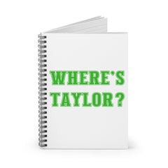 Where's Taylor Football Spiral Notebook for Office and Home - Ruled Line | Paws Up Life, LLC