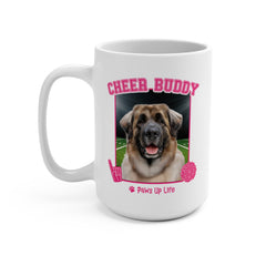 Leonberger Football Cheer Buddy Cheerleading Dog 15oz Large Coffee Mug Ceramic Drinkware Tea Washable | Paws Up Life, LLC