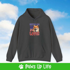 Pomeranian Dog United We Love Unisex Hoodie Hooded Sweatshirt Classic Comfy Cotton | Paws Up Life, LLC