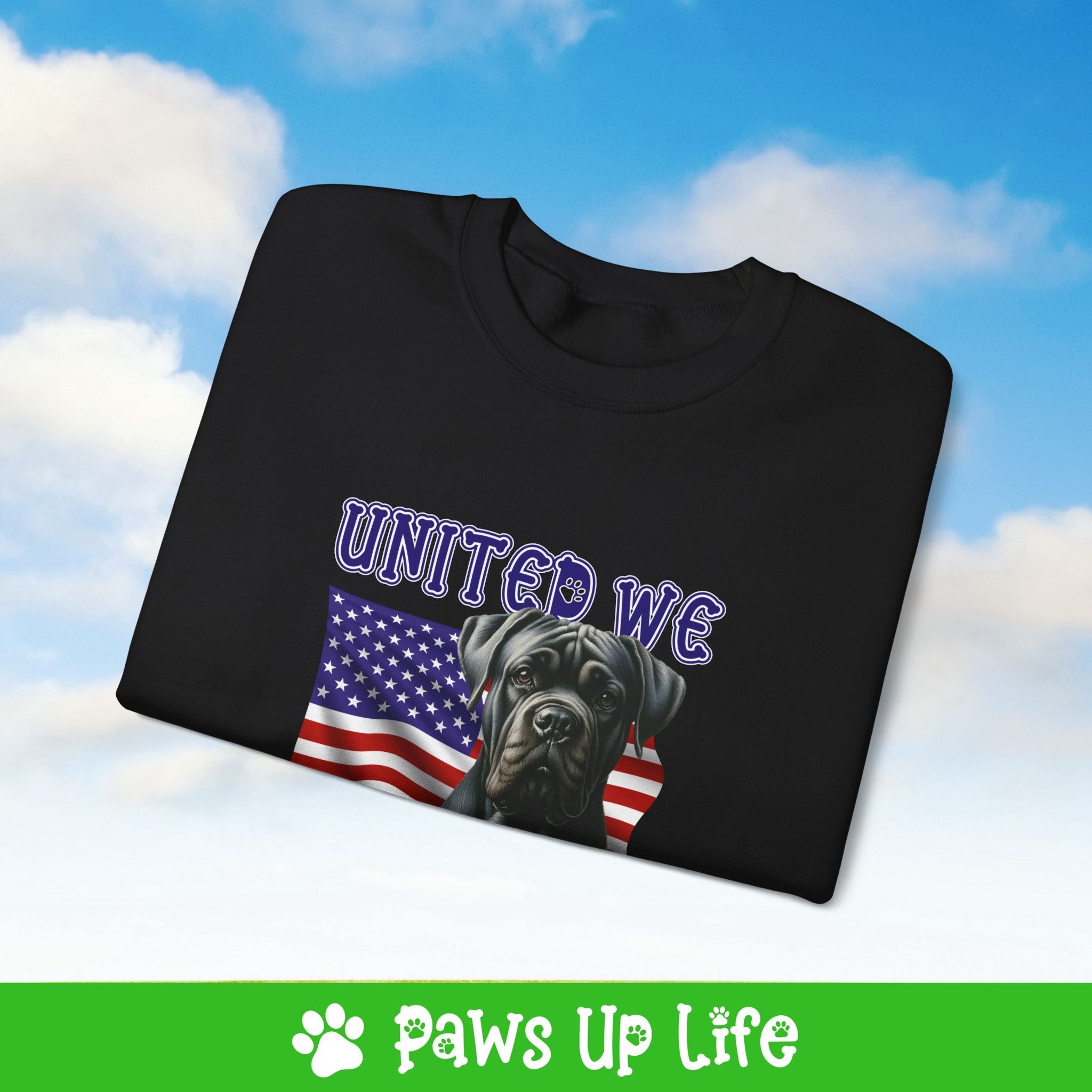 Cane Corso Dog United We Love Dog Crewneck Sweatshirt, Unisex Gift for Animal Lovers, Dog Mom Dad Sweatshirt, Cute Dog Lover Apparel, Fun Pet | Paws Up Life, LLC