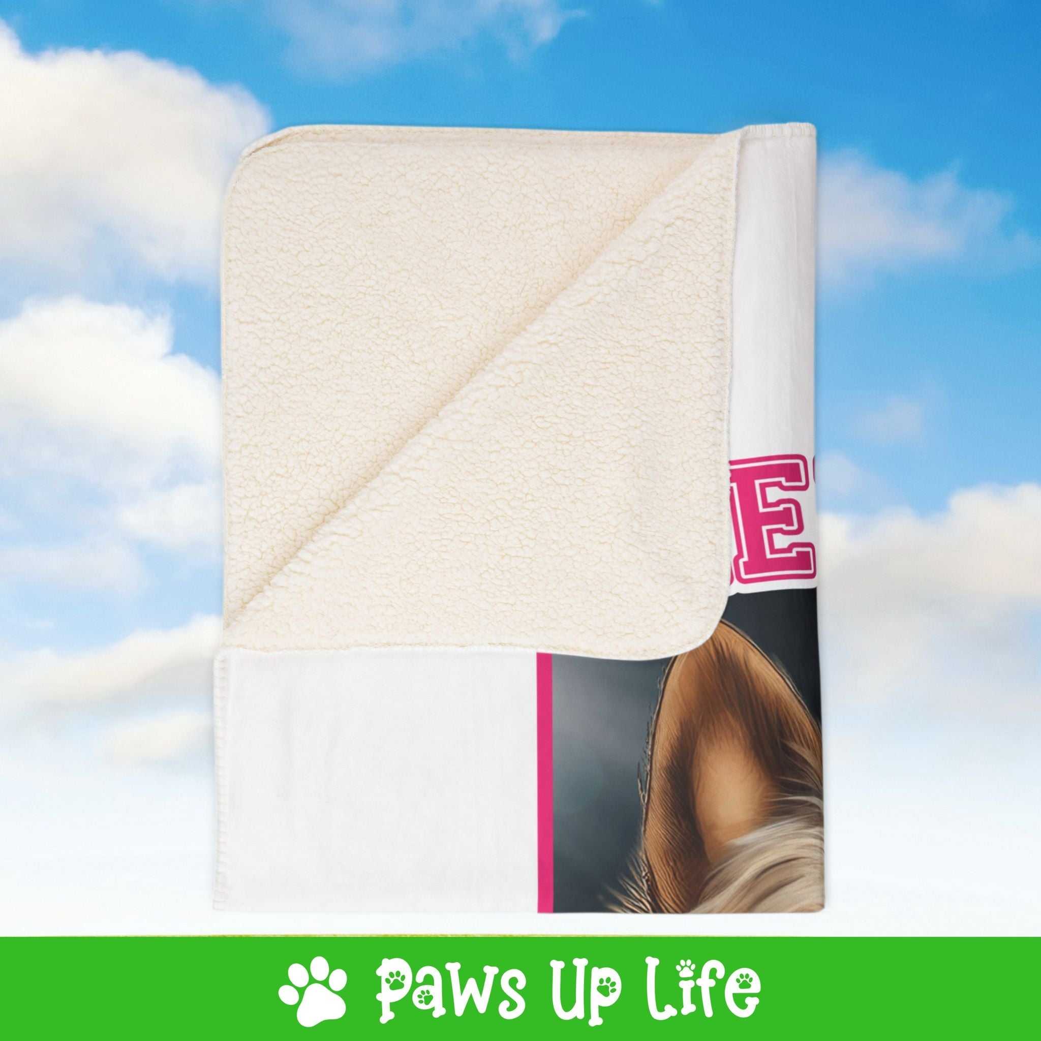 Cairn Terrier Football Cheer Buddy Cheerleading Dog Fleece Sherpa Blanket - Perfect for Snuggling and Cozy Napping | Paws Up Life, LLC