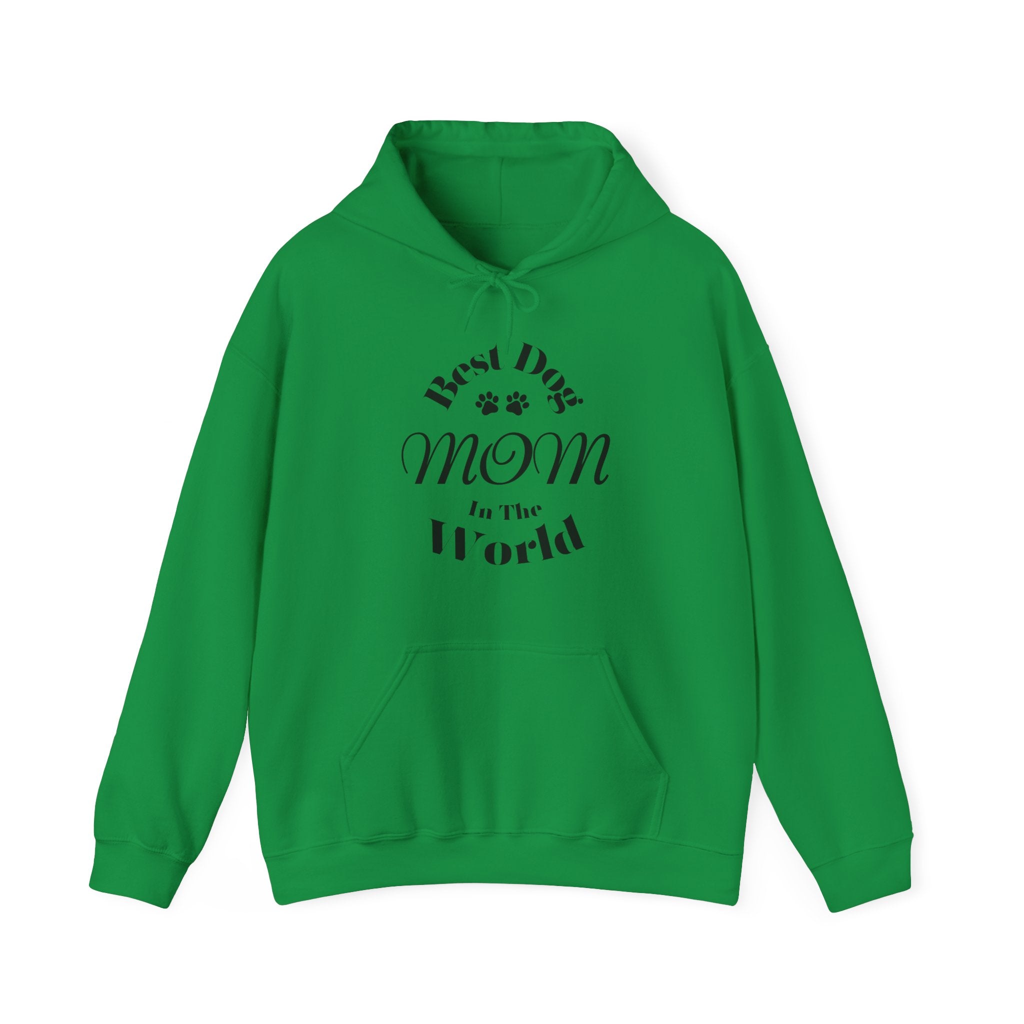 Best Dog Mom in the World Hoodie With The Paws Up Logo On The Back | Cozy & Stylish Gift for Dog Moms - Unisex Heavy Blend™ Hooded Sweatshirt. Great Gift For Dog Mom, Gift For Her