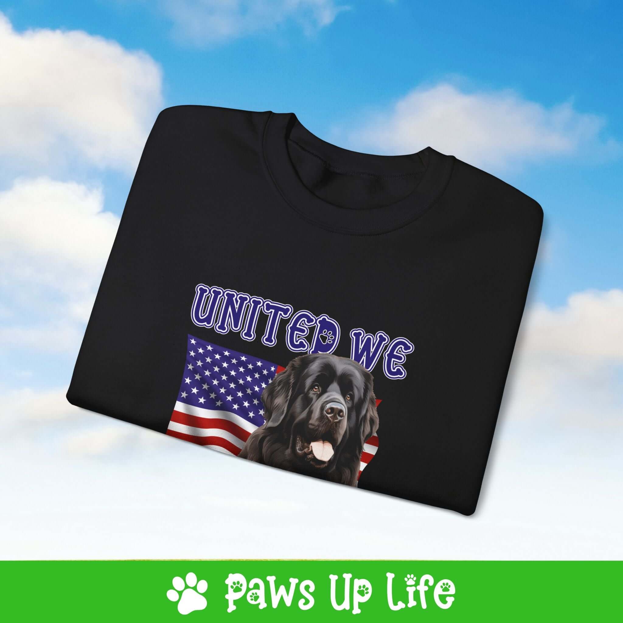 Newfoundland Dog United We Love Dog Crewneck Sweatshirt, Unisex Gift for Animal Lovers, Dog Mom Dad Sweatshirt, Cute Dog Lover Apparel, Fun Pet | Paws Up Life, LLC