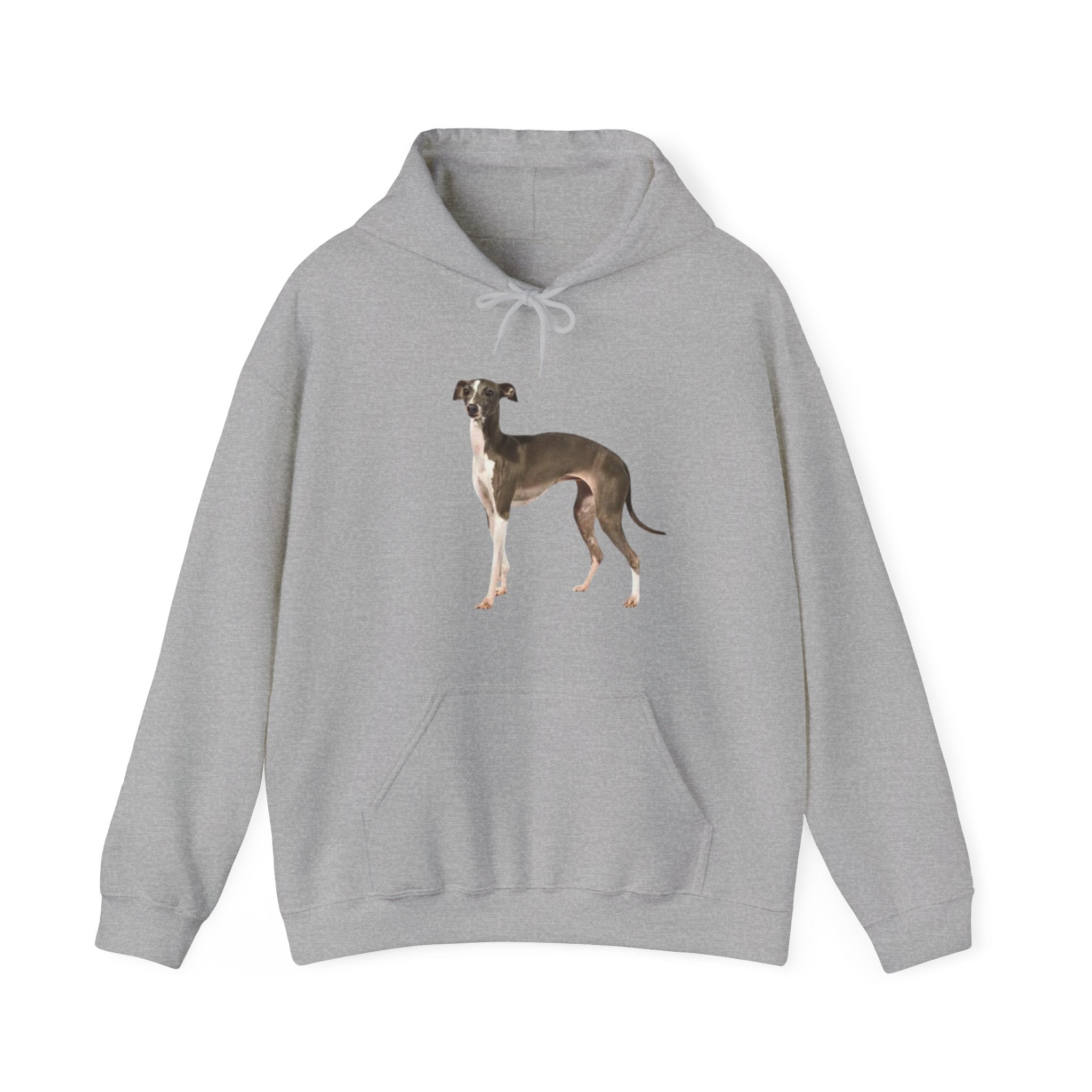 Italian Greyhound Hoodie With The Paws Up Logo On The Back Of Hoodie. Unisex Hooded Sweatshirt for Dog Mom or Dad - Adults & Kids | Perfect Gifts for Pet Lovers - Cozy and Stylish ApparelUnisex Heavy Blend™ Hooded Sweatshirt