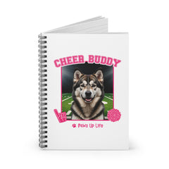 Alaskan Malamute Cheer Buddy Cheerleading Dog Spiral Notebook for Office and Home - Ruled Line | Paws Up Life, LLC