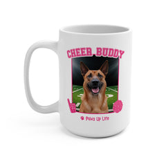 Belgian Sheepdog Cheer Buddy Cheerleading Dog 15oz Large Coffee Mug Ceramic Drinkware Tea Washable | Paws Up Life, LLC