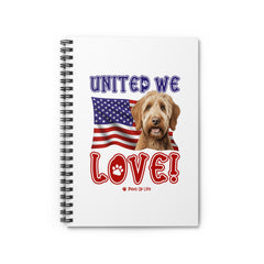 Labradoodle Dog United We Love Spiral Notebook for Office and Home - Ruled Line | Paws Up Life, LLC