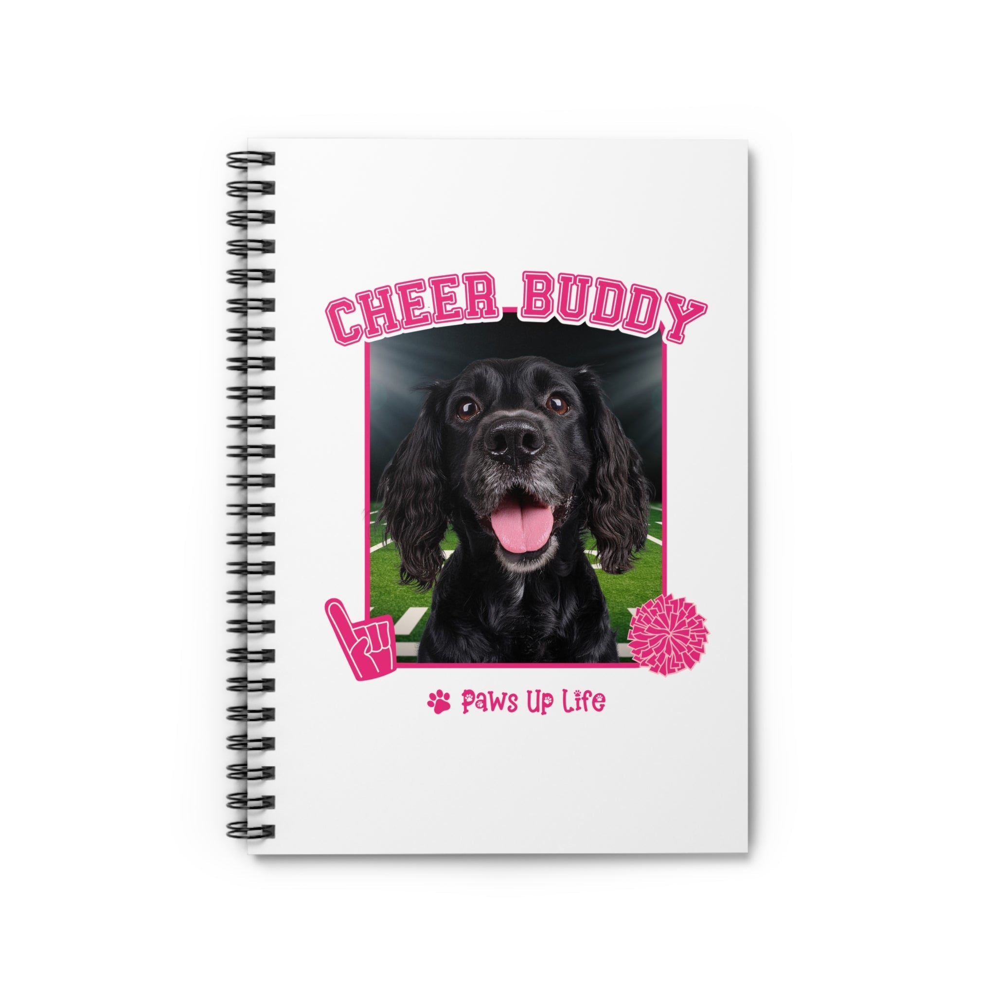 Boykin Spaniel Football Cheer Buddy Cheerleading Dog Spiral Notebook for Office and Home - Ruled Line | Paws Up Life, LLC