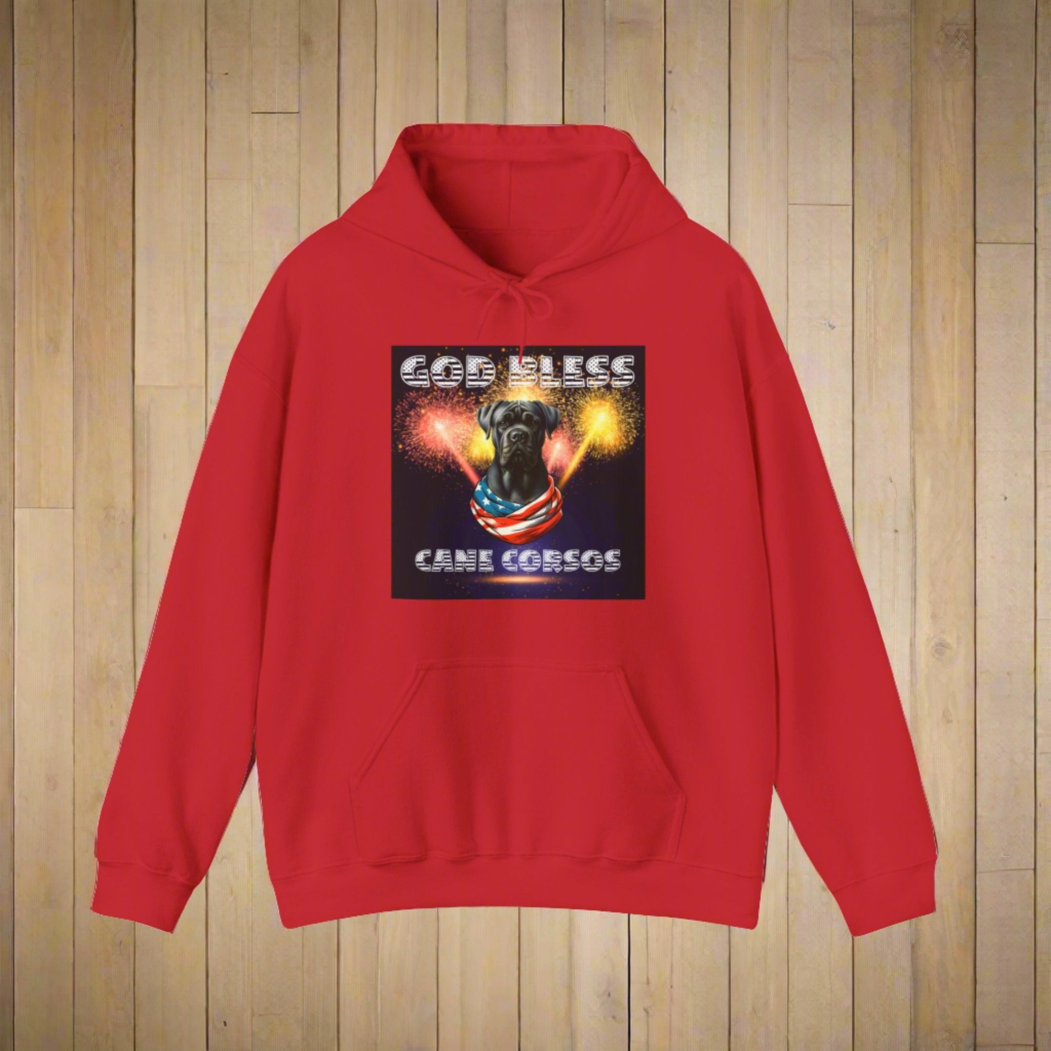 God Bless Cane Corso Patriotic Unisex Sweatshirt Heavy Blend™ Hooded