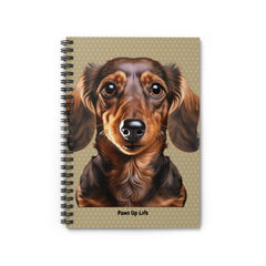 Dachshund Spiral Notebook for Dog Lovers and Dog Moms 8" x 6"