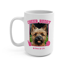 Cairn Terrier Football Cheer Buddy Cheerleading Dog 15oz Large Coffee Mug Ceramic Drinkware Tea Washable