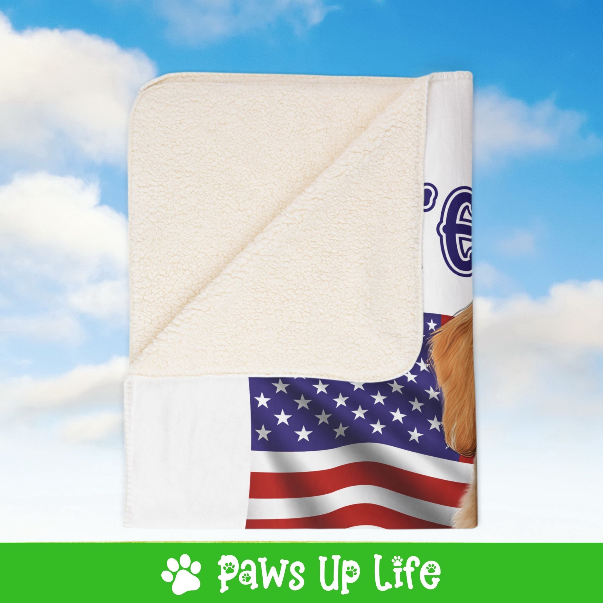 Groodle Dog United We Love Fleece Sherpa Blanket - Perfect for Snuggling and Cozy Napping | Paws Up Life, LLC