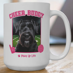 Giant Schnauzer Football Cheer Buddy Cheerleading Dog 15oz Large Coffee Mug Ceramic Drinkware Tea Washable