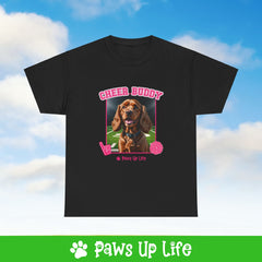 Cocker Spaniel Football Cheer Buddy Cheerleading Dog Tee, Shirt, Unisex Pet Lover Gift, Dog Mom Dad Tshirt, Animal Rescue Advocate, Cute Puppy Graphic Top Classic Collar