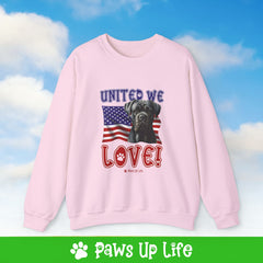 Cane Corso Dog United We Love Dog Crewneck Sweatshirt, Unisex Gift for Animal Lovers, Dog Mom Dad Sweatshirt, Cute Dog Lover Apparel, Fun Pet | Paws Up Life, LLC