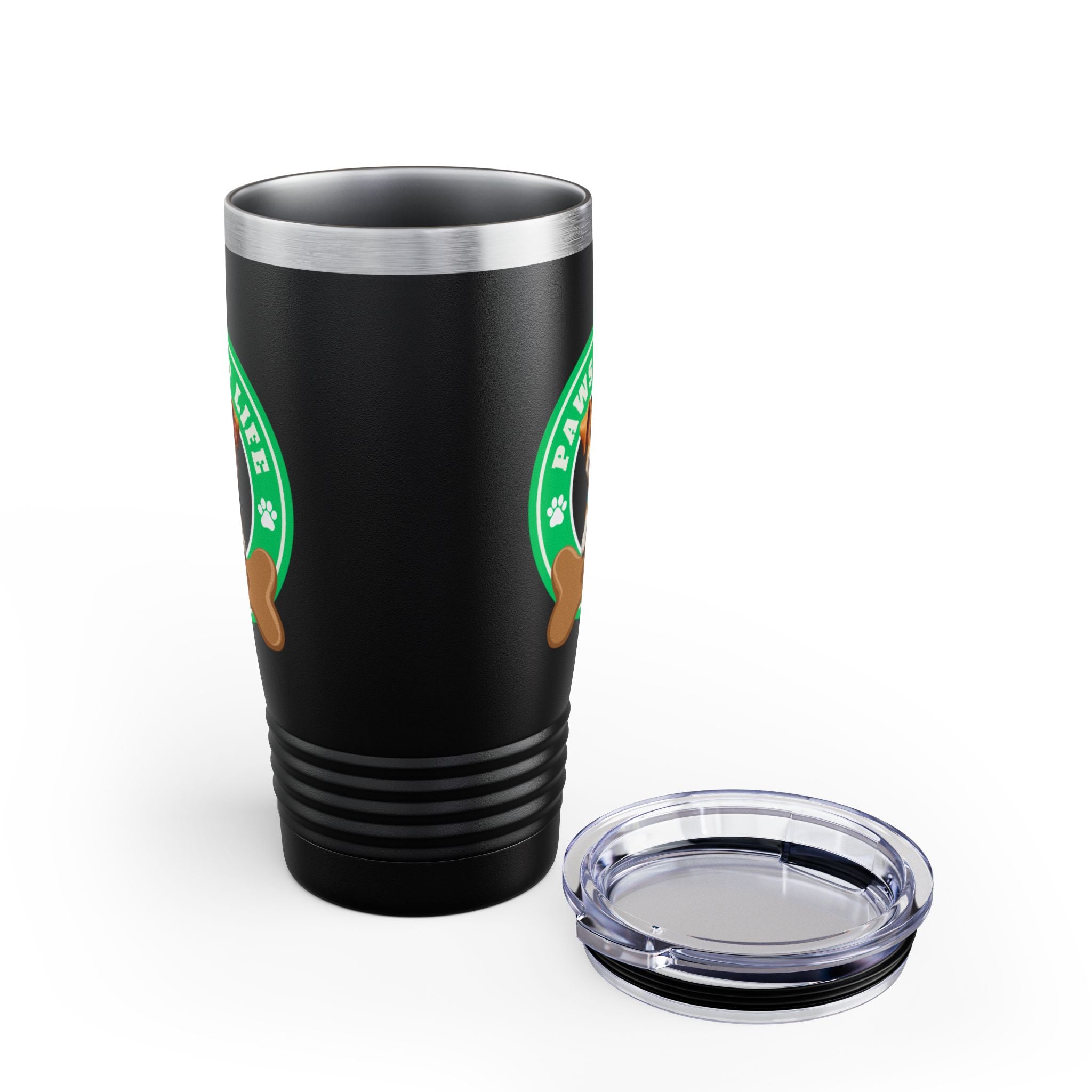 Paws Up Life Brand Logo Ringneck Tumbler 20oz Green