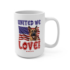 German Shepherd Dog United We Love 15oz Large Coffee Mug Ceramic Drinkware Tea Washable | Paws Up Life, LLC