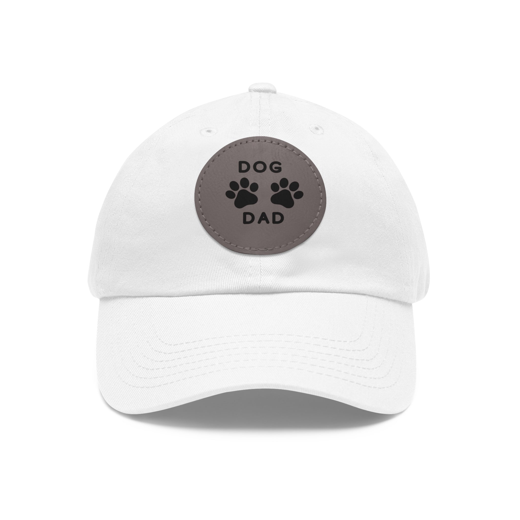 Dog Dad Baseball Hat: Show Your Love for Your Pup in Style - Dad Hat with Leather Patch (Round)