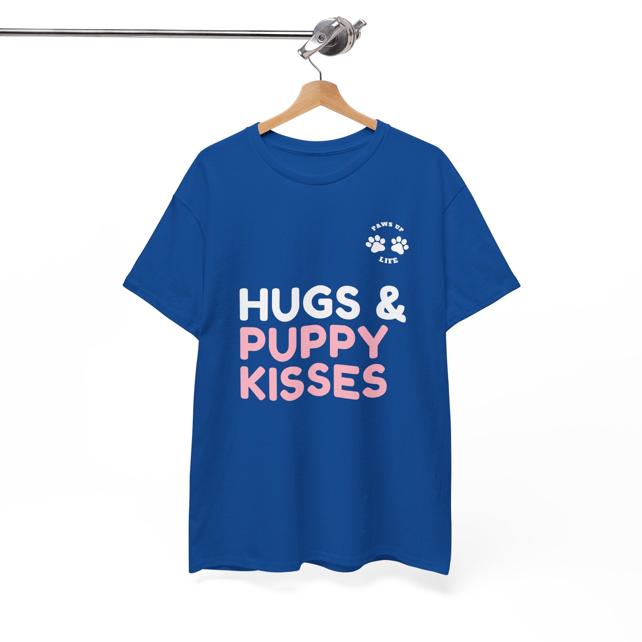 Hugs & Puppy Kisses Dog Mom or Dad Unisex T-Shirt - Gifts for Pet-Loving Parents |Unisex Heavy Cotton GildanTee