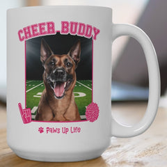 Belgian Tervuren Cheer Buddy Cheerleading Dog 15oz Large Coffee Mug Ceramic Drinkware Tea Washable | Paws Up Life, LLC