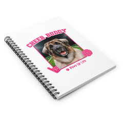 Leonberger Football Cheer Buddy Cheerleading Dog Spiral Notebook for Office and Home - Ruled Line | Paws Up Life, LLC