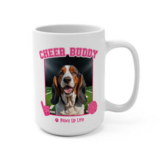 Bassett Hound Cheer Buddy Cheerleading Dog 15oz Large Coffee Mug Ceramic Drinkware Tea Washable | Paws Up Life, LLC