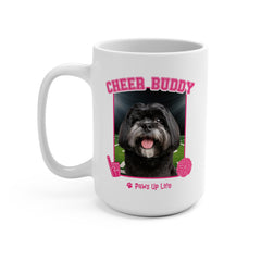 Black Lhasa Apso Football Cheer Buddy Cheerleading Dog 15oz Large Coffee Mug Ceramic Drinkware Tea Washable | Paws Up Life, LLC