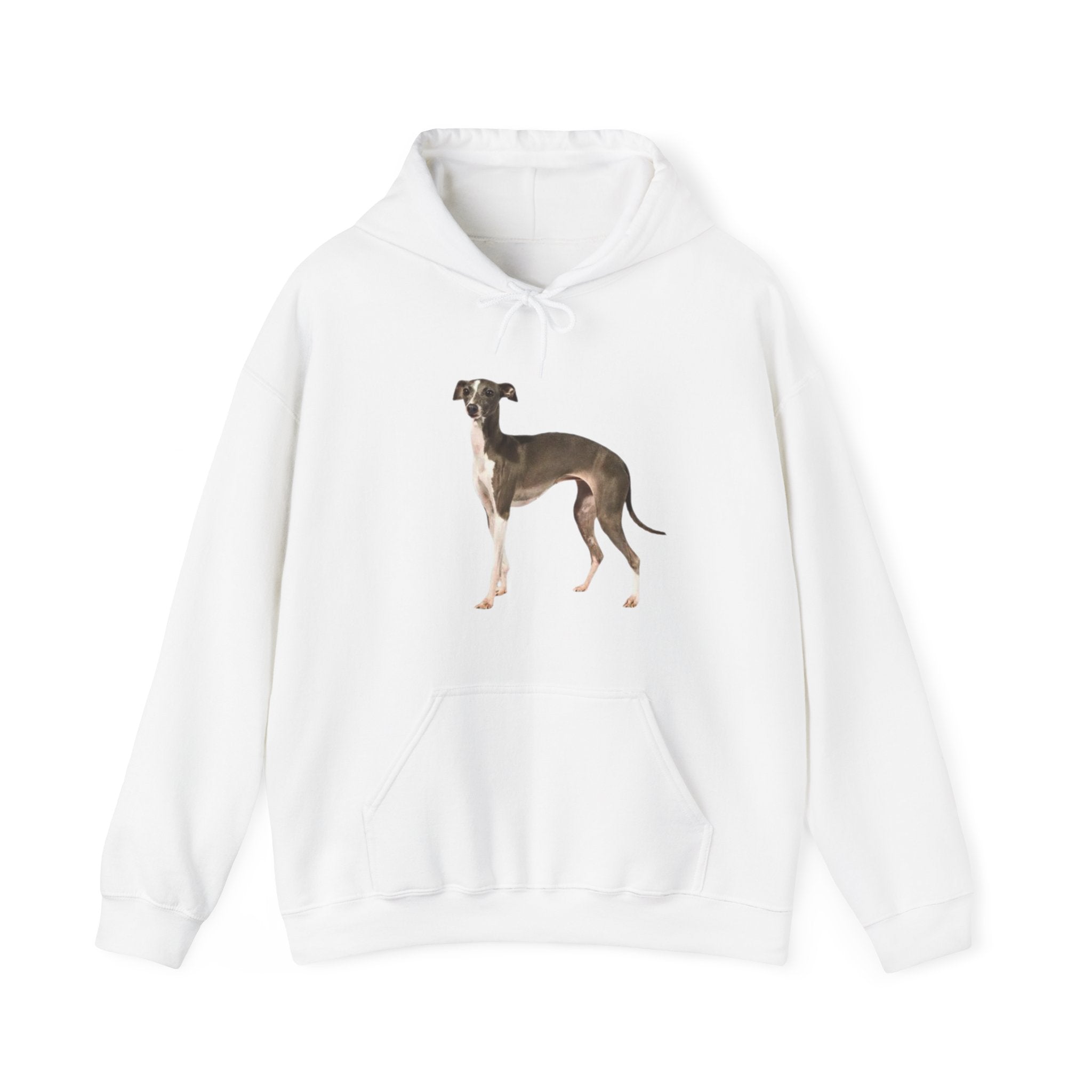 Italian Greyhound Hoodie With The Paws Up Logo On The Back Of Hoodie. Unisex Hooded Sweatshirt for Dog Mom or Dad - Adults & Kids | Perfect Gifts for Pet Lovers - Cozy and Stylish ApparelUnisex Heavy Blend™ Hooded Sweatshirt