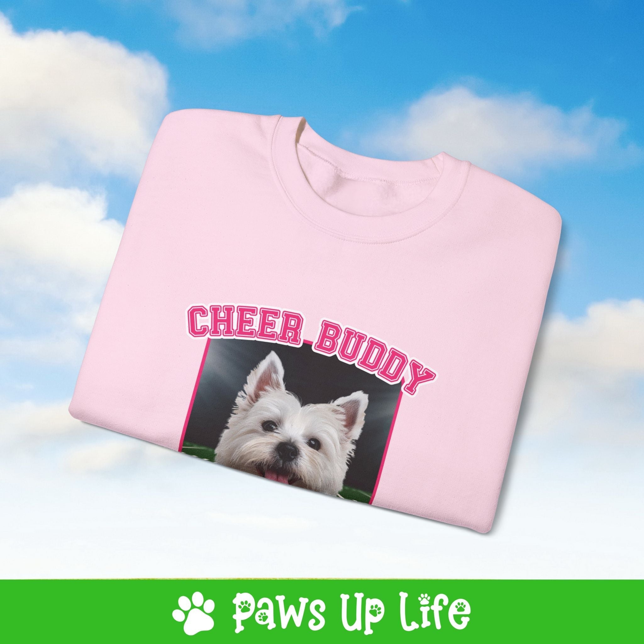 Norwich Terrier Football Cheer Buddy Cheerleading Dog Crewneck Sweatshirt, Unisex Gift for Animal Lovers, Dog Mom Dad Sweatshirt, Cute Dog Lover Apparel, Fun Pet | Paws Up Life, LLC