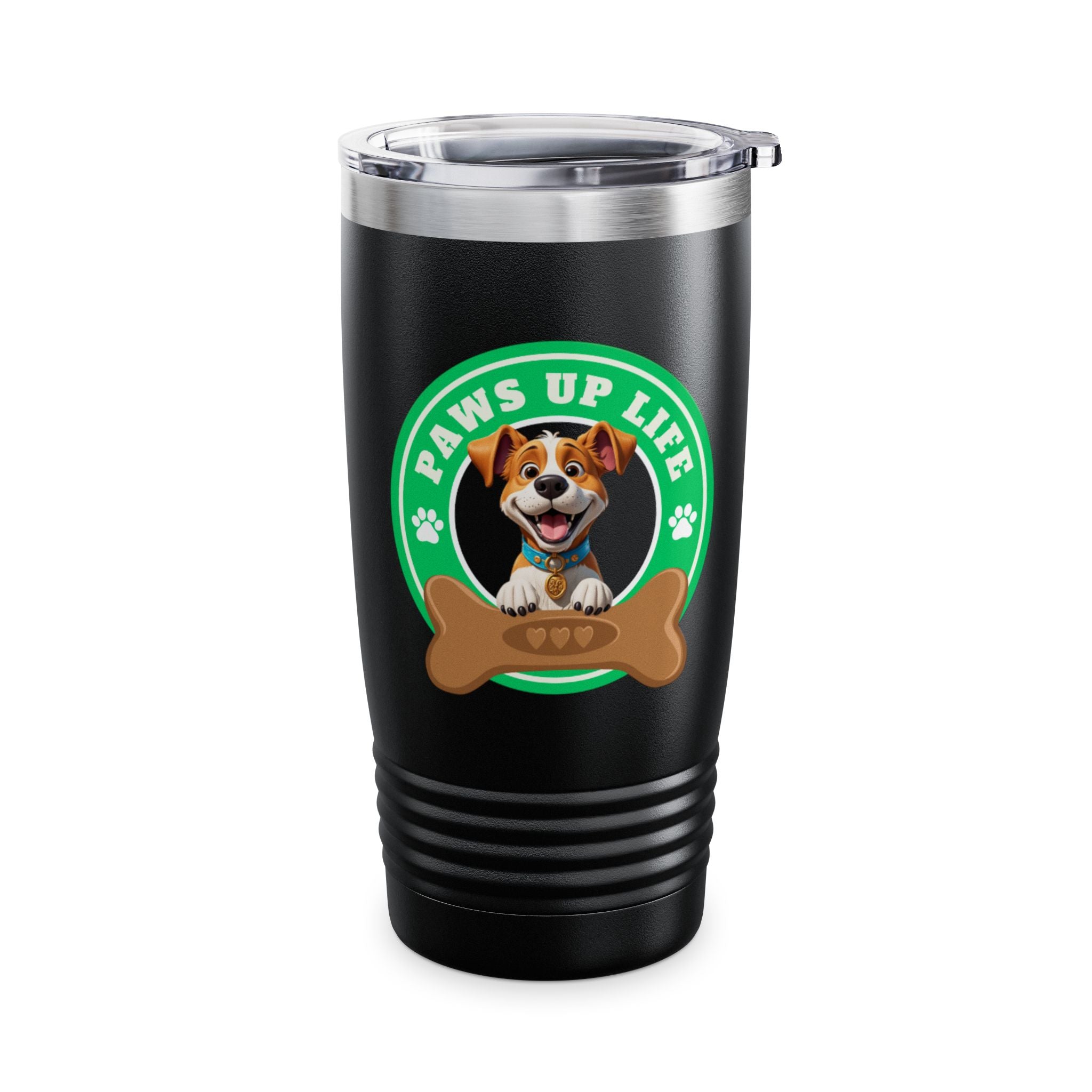 Paws Up Life Brand Logo Ringneck Tumbler 20oz Green