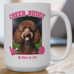 Brown Poodle Football Cheer Buddy Cheerleading Dog 15oz Large Coffee Mug Ceramic Drinkware Tea Washable | Paws Up Life, LLC