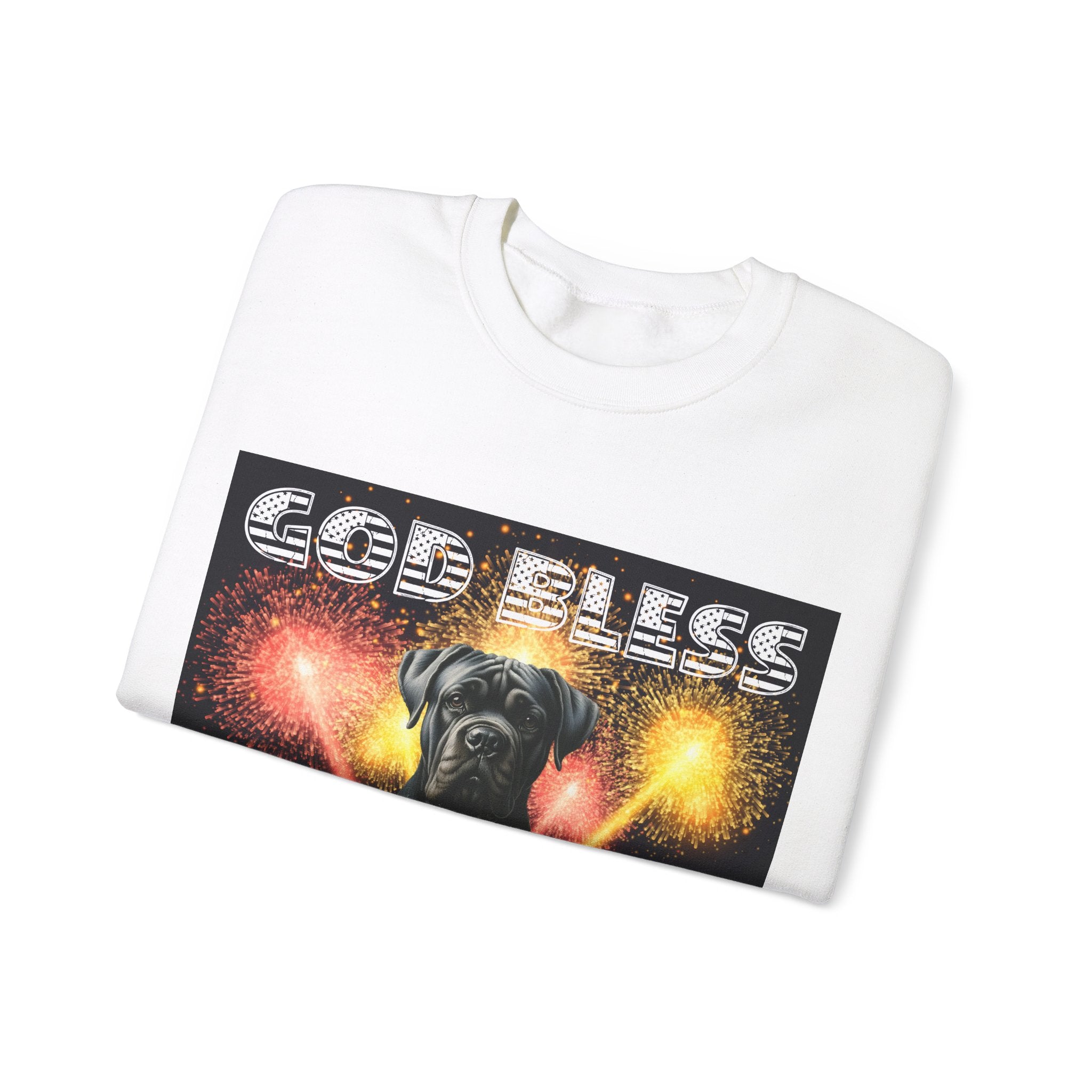 God Bless Cane Corso Patriotic Unisex Sweatshirt Heavy Blend™ Crewneck