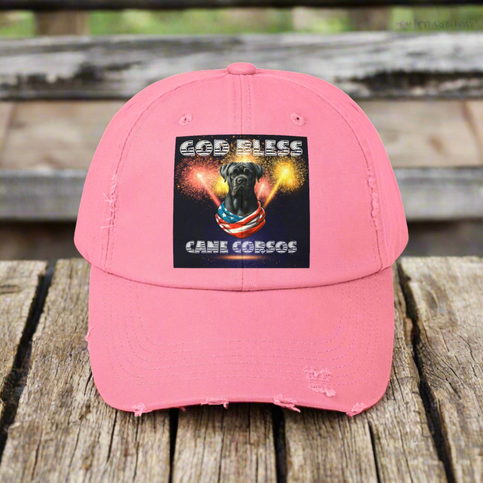 God Bless Cane Corso Patriotic Baseball Cap Hat Unisex OSFA Multiple Color Options