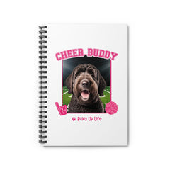 Labradoodle Football Cheer Buddy Cheerleading Dog Spiral Notebook for Office and Home - Ruled Line | Paws Up Life, LLC