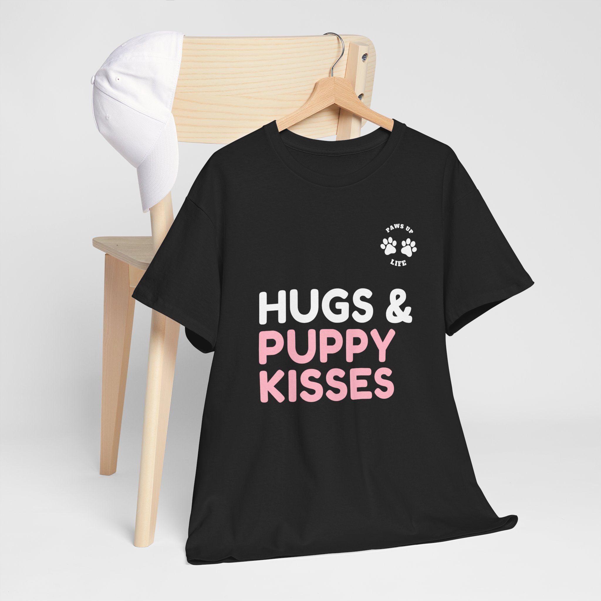 Hugs & Puppy Kisses Dog Mom or Dad Unisex T-Shirt - Gifts for Pet-Loving Parents |Unisex Heavy Cotton GildanTee