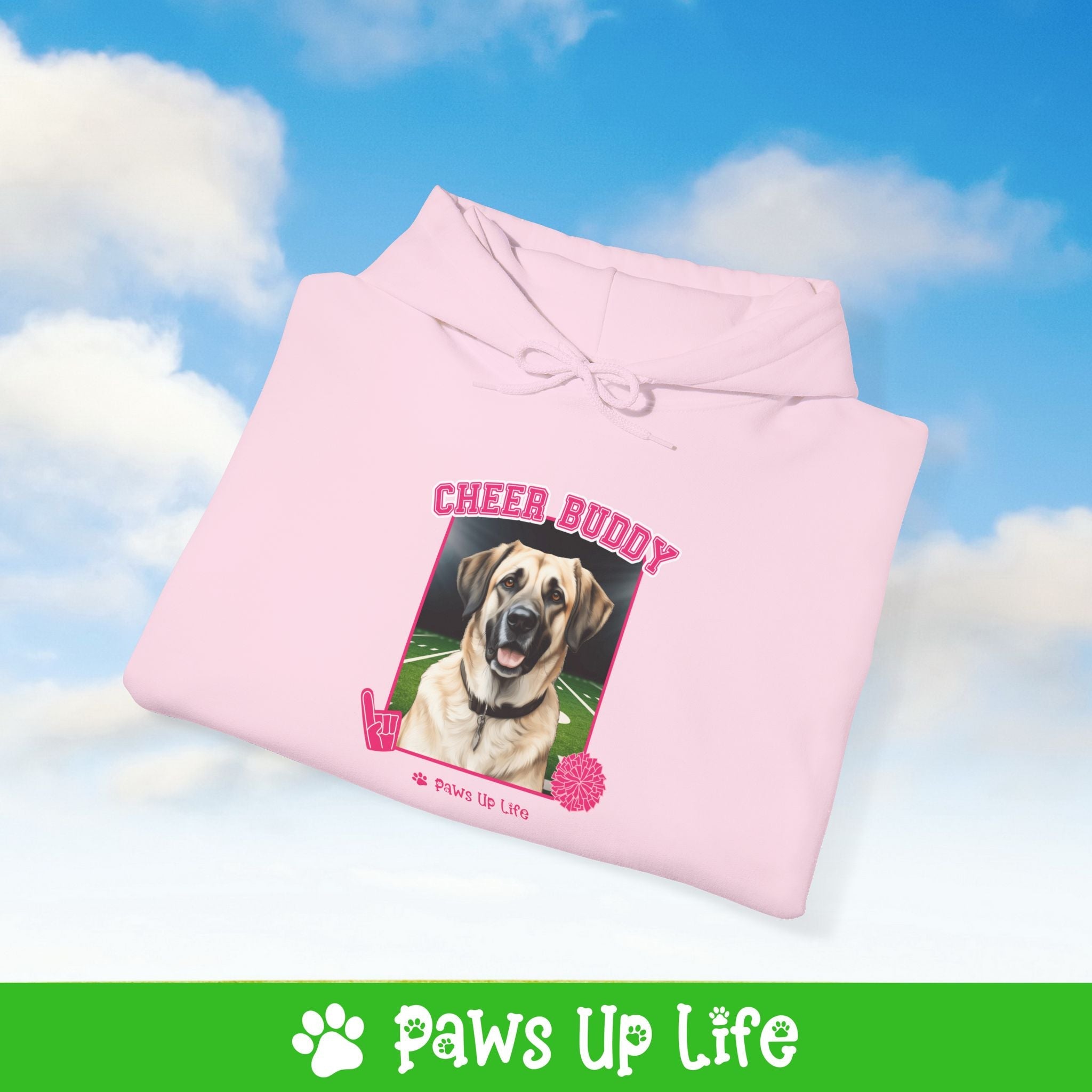 Anatolian Shepherd Cheer Buddy Cheerleading Dog Unisex Hoodie Hooded Sweatshirt Classic Comfy Cotton | Paws Up Life, LLC