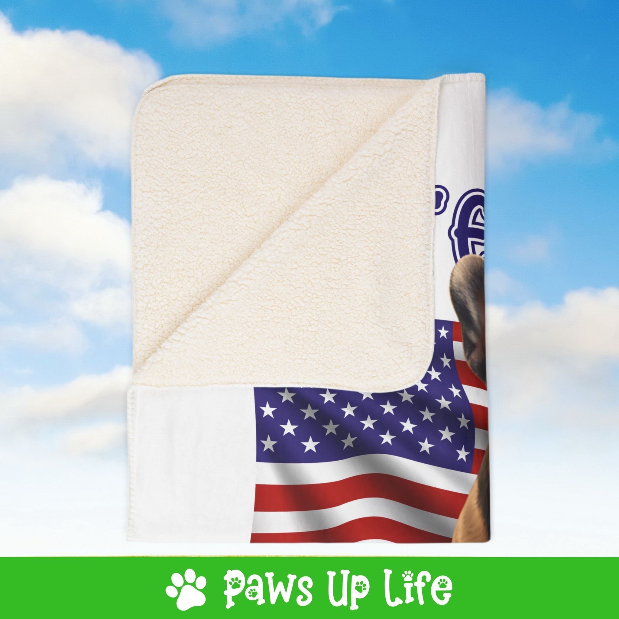 French Bulldog Dog United We Love Fleece Sherpa Blanket - Perfect for Snuggling and Cozy Napping | Paws Up Life, LLC