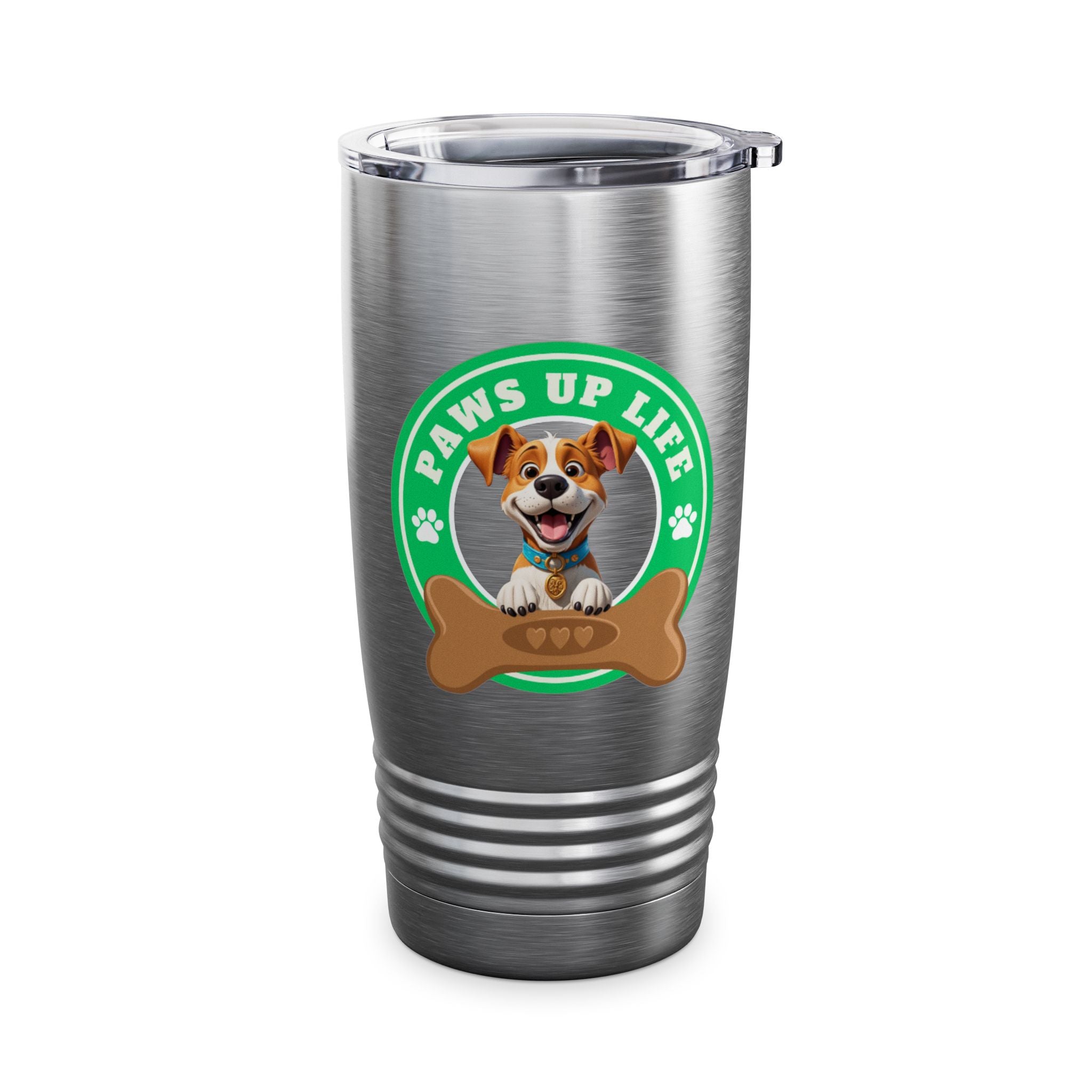 Paws Up Life Brand Logo Ringneck Tumbler 20oz Green